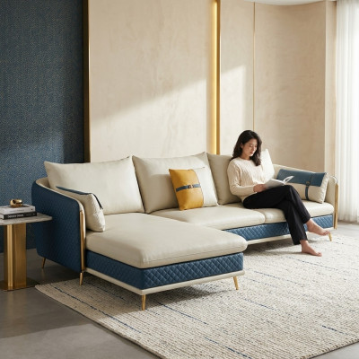 Ecksofa Sofa Canapé Polster Wunnlandschaft Eck Sofasen Garnitur L-Form