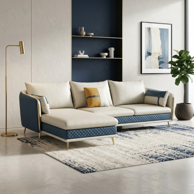 Ecksofa Sofa Canapé Polster Wunnlandschaft Eck Sofasen Garnitur L-Form