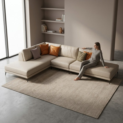 Eckcouch Polster Garnitur Wunnlandschaft Dekor L Form Designer Sofa Couch