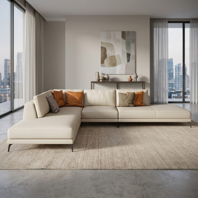 Eckcouch Polster Garnitur Wunnlandschaft Dekor L Form Designer Sofa Couch