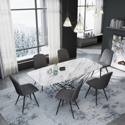 Design Dësch Iessdësch Metall Dëscher Büro Konferenz Iesszëmmer Iessberäich