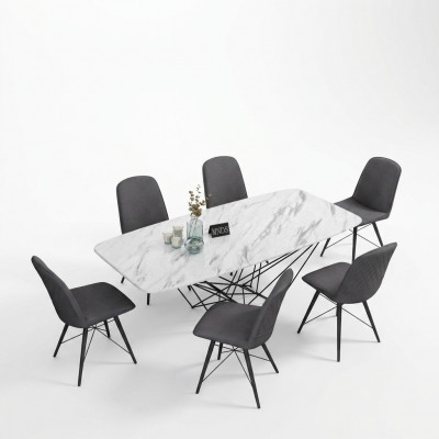 Design Dësch Iessdësch Metall Dëscher Büro Konferenz Iesszëmmer Iessberäich