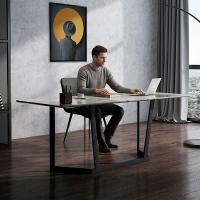 Italienesch Stil Miwwelen Schreifdësch Edelstol Designer Dëscher Luxus Dësch