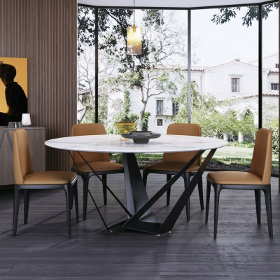 Ronne Luxus Iessdësch Designer Iessdësch 130cm Konferenz Ronnen Dëscher