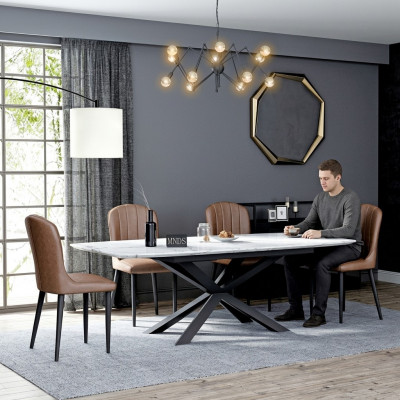 Italienesch Designer Miwwelen Iessdësch Büro Konferenz Luxus Dësch Metall