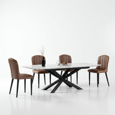 Italienesch Designer Miwwelen Iessdësch Büro Konferenz Luxus Dësch Metall