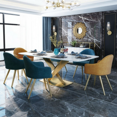 Iessdësch Italienesch Designer Miwwelen Büro Konferenz Luxus Dësch Metall