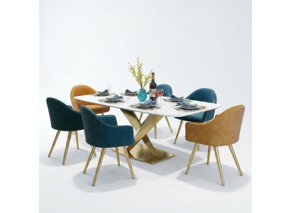 Iessdësch Italienesch Designer Miwwelen Büro Konferenz Luxus Dësch Metall