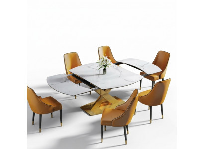 Modernt Holzdësch Iessdësch Dësch Holz Dëscher 120/180cm Iesszëmmer