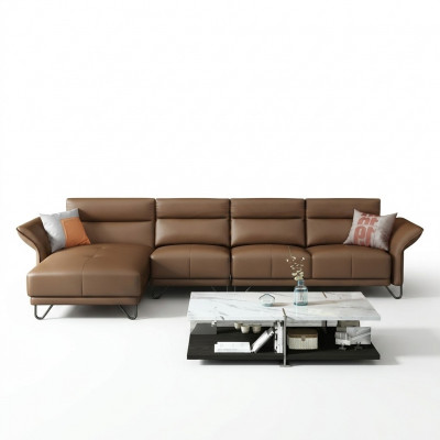 Italienesch Design Lieder Sofa Stil Miwwelen Kaffisdësch Sëtz Polster Eck Garnitur