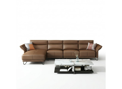 Italienesch Design Lieder Sofa Stil Miwwelen Kaffisdësch Sëtz Polster Eck Garnitur