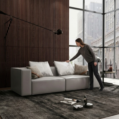 Design Sofa 3 Plazen Stuff Canapé Canapéë Gestofféiert Sofen Nei XXL