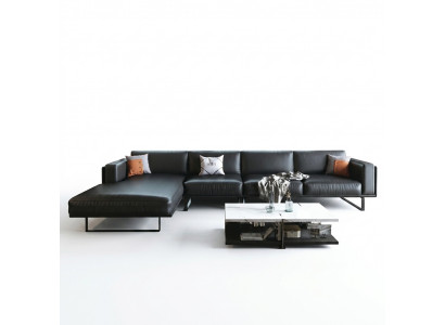Modern Ecksofa L-Form Polstersëtz Ecksëtz Canapé Liederdivan Sofaen