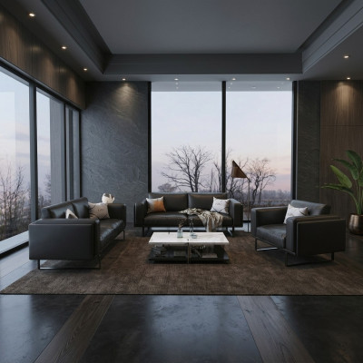 Luxus Miwwel Sofagarnitur Canapé Sofa Polster 3 2 1 Canapeen Nei Liedercanapé