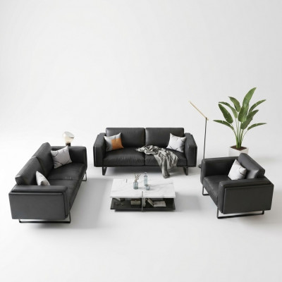 Luxus Miwwel Sofagarnitur Canapé Sofa Polster 3 2 1 Canapeen Nei Liedercanapé