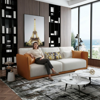 Sofa 4 Plazen mat Dëschgarnitur Big XXL Canapéen Sofaen Wunnzëmmer