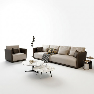 Komplett Set Sofagarnitur 4+1 Sëtz Couch Dësch Design Wunnlandschaft