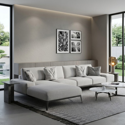 Italienesch Polster Sëtz Eck Lieder Canapé Modern Dekor Wunnlandschaft