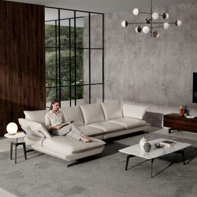 Italienesch Polster Sëtz Eck Lieder Couch Garnitur Modern Wunno Landschaft