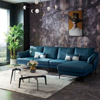 Italienesch Polster Sëtz Lieder Eck Garnitur Canapé Modern Wunnlandschaft