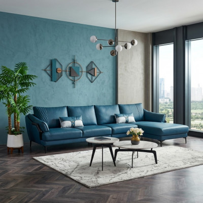 Wunnlandschaft Eckcouch L-Form Fauteuil Set Garnitur Modern Sofa Blo.