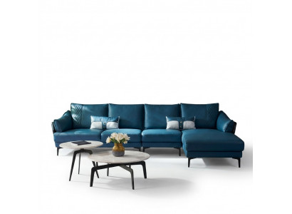 Wunnlandschaft Eckcouch L-Form Fauteuil Set Garnitur Modern Sofa Blo.