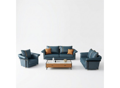 Liederpolsterset Komplett Set Sofagarnitur 321 Sëtzer Design Wunnlandschaft