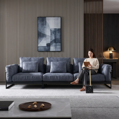 Sofa 4 Plazen Grouss XXL Canapéen Canapéen Wohnzimmer Design Grouss