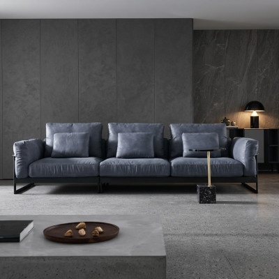 Sofa 4 Plazen Grouss XXL Canapéen Canapéen Wohnzimmer Design Grouss