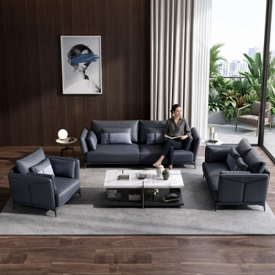 Italienesch Polster Sëtz Garnitur 3+2+1 Grupp Lieder Couch Modern Sofa