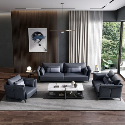 Italienesch Polster Sëtz Garnitur 3+2+1 Grupp Lieder Couch Modern Sofa