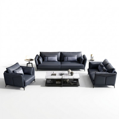 Italienesch Polster Sëtz Garnitur 3+2+1 Grupp Lieder Couch Modern Sofa
