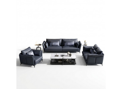 Italienesch Polster Sëtz Garnitur 3+2+1 Grupp Lieder Couch Modern Sofa