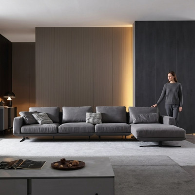 Designer Liederkanapee Eckssofa Polster Eck Couch Dekor Sëtz Eck L Form Garnitur