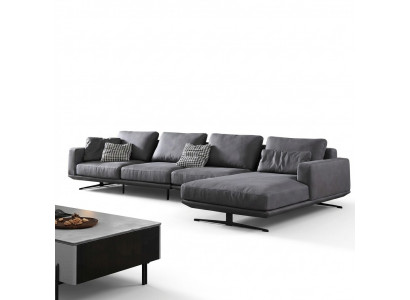 Italienesch Stil Wunnzëmmer Living Miwwelen L Form Textil Eckbänk Setzers.