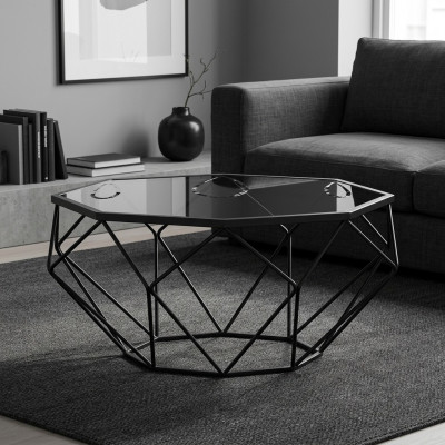Italienesch Stil Miwwelen Edelstahl Canapé Dësch Sofa Glas Dëscher Bestelltësch