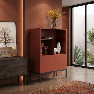 Italienesch Kommode Stil Miwwelen Héich Designer Schaf Schiefen Orange