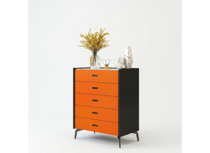 Italienesch Stil Miwwel Héich Kommode Schaf Designer Schränner Orange
