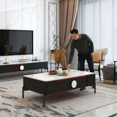 Canapé Dësch Sofa Couch Dësch Niewendësch Moderne Canapé Dësch Kaffisdësch