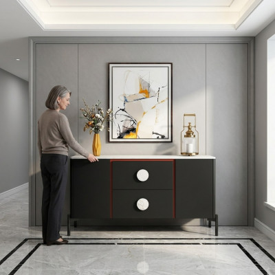 Designer Italienesch Kommode Anrichte Schaf Regal Metall Luxus Wunnen