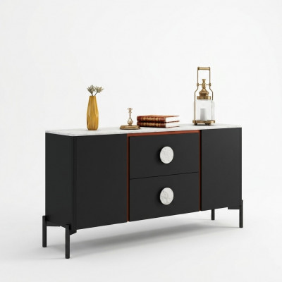Designer Italienesch Kommode Anrichte Schaf Regal Metall Luxus Wunnen