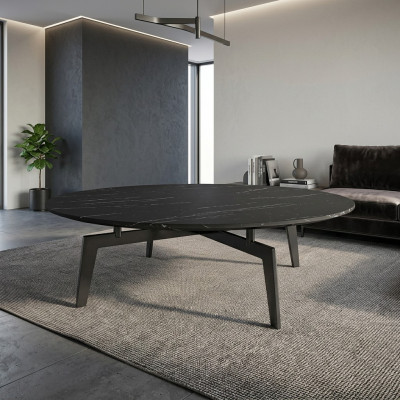 Italienesch Stil Ronn Designer Sofa Couchtisch Bäistelltiesch Ronn Dësch