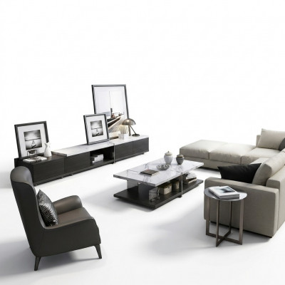 Marmorsofa Dësch Kaffisdësch Bäidëscht Design Dësch Wunnzëmmertësch