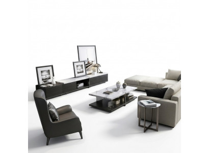 Marmorsofa Dësch Kaffisdësch Bäidëscht Design Dësch Wunnzëmmertësch