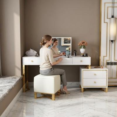 Konsolendësch Dekor Make-up Dësch Schminkdëscher Konsol Schlofzëmmer