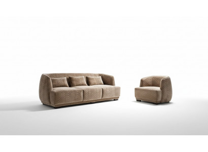 Designer Sofa Sofagarnitur 3+1 Sëtzerg Couch Polster Garnitur Italienesch Miwwelen