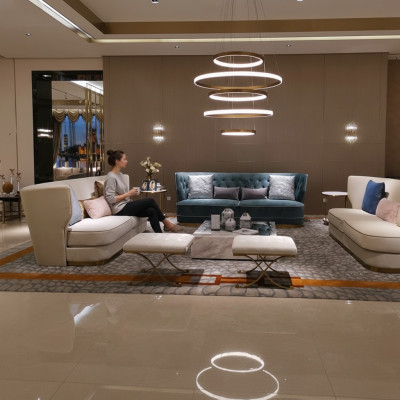 Italienesch Stil Sofagarnitur Sofa Canapé Komplett Set 3+2+2 Sëtzer Garnituren
