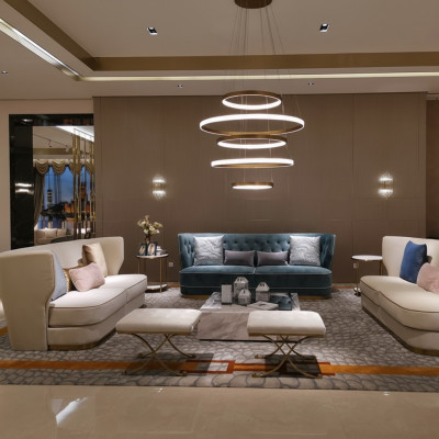 Italienesch Stil Sofagarnitur Sofa Canapé Komplett Set 3+2+2 Sëtzer Garnituren
