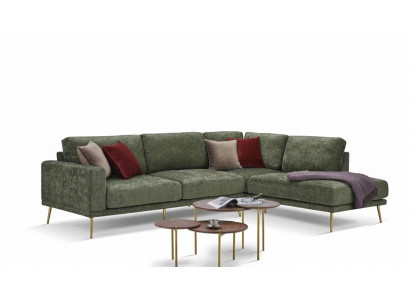 Designstoff L-förmeg Couch Wunnlandschaft Ecksofa Garnitur Modern Sofa Polster.