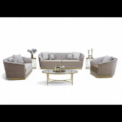 Sofagarnitur 3+2+1 Sëtzer Set Design Sofas Polster Couchen Modern Couch Samt